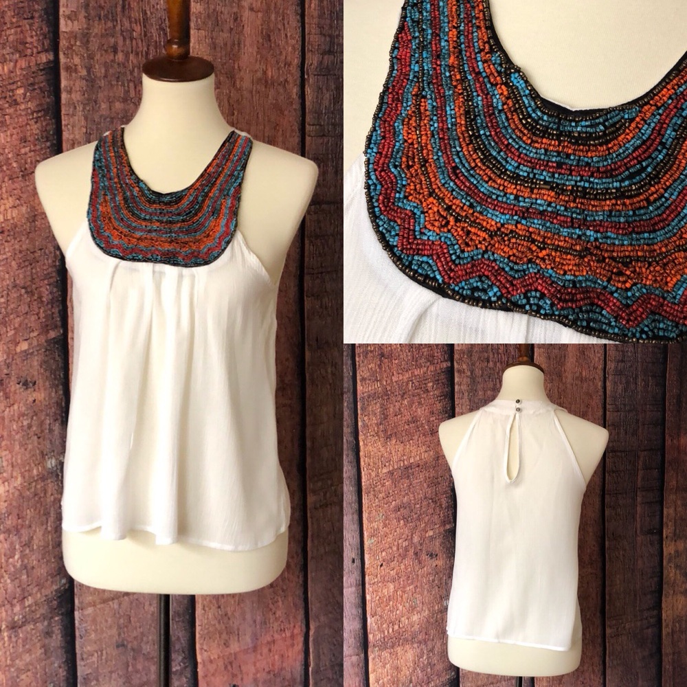 Lace+Whiskey Top with detailed bust in beads